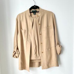 Ralph Lauren 100% silk pant suit